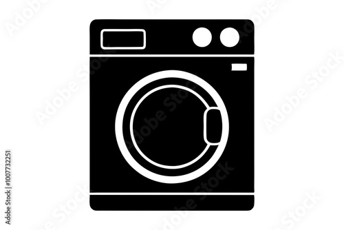 washing machine vector silhouette illustration