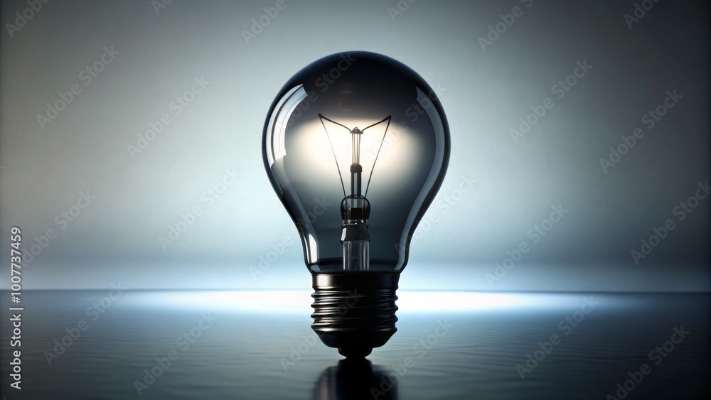 A bold, black silhouetted lightbulb on a bright, white background, symbolizing creativity and innovation, with a A bold, black silhouetted lightbulb on a bright, white background, symbolizing creativity and innovation, with a