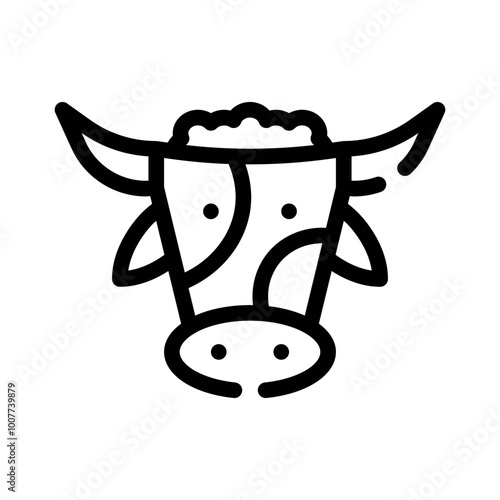 Cattle line icon