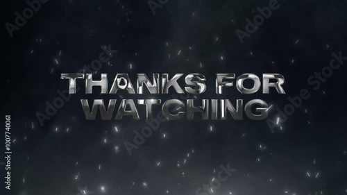 Silver Thanks For Watching Outro Animation