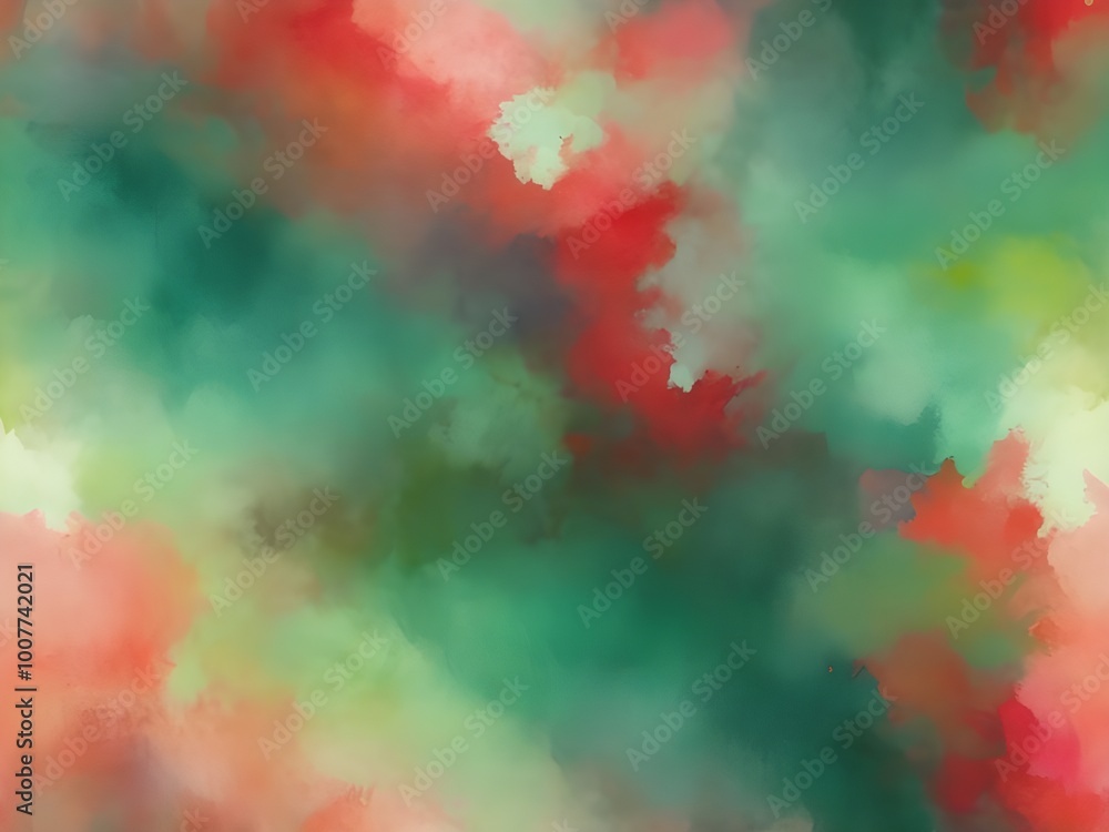 Obraz premium abstract Impressionist Green to Red Ombre Background