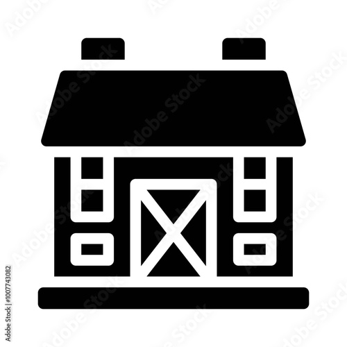 Farmhouse glyph icon