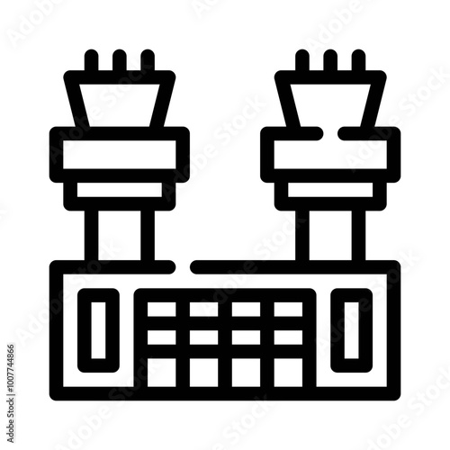 Airport Terminal line icon