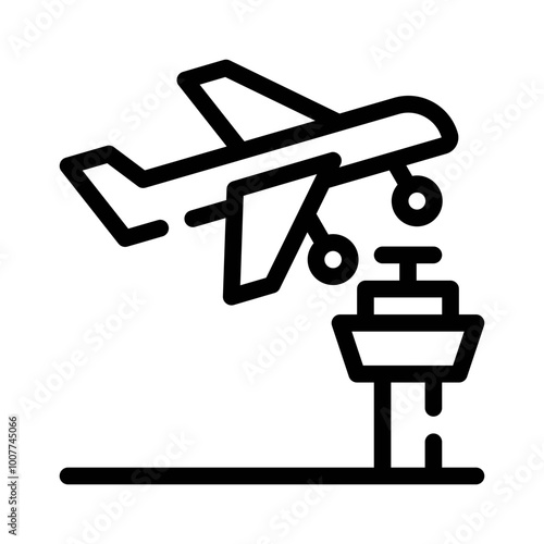 Takeoff line icon