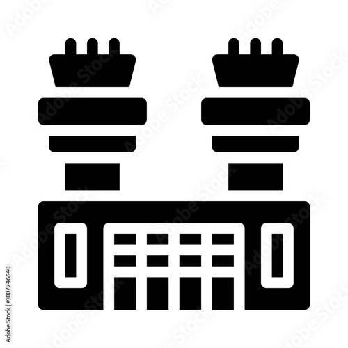 Airport Terminal glyph icon