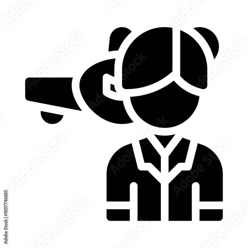 Flight Attendant glyph icon