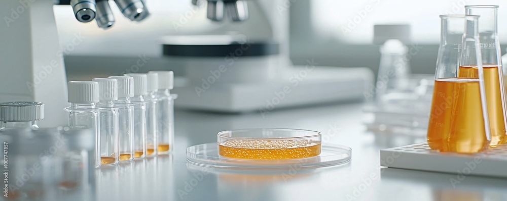 Close-Up of Petri Dishes with Bacterial Colonies in Sterile Laboratory Setting - Scientific Research Tools and Techniques for Microbiology Studies Close-Up of Petri Dishes with Bacterial Colonies in Sterile Laboratory Setting - Scientific Research Tools and Techniques for Microbiology Studies