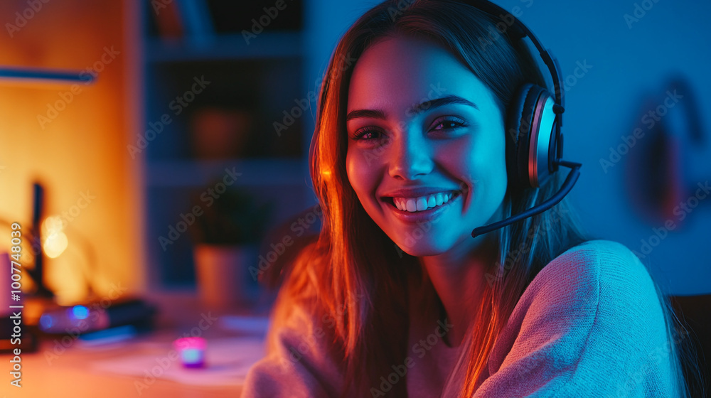 call center operator woman with headset call center operator woman with headset