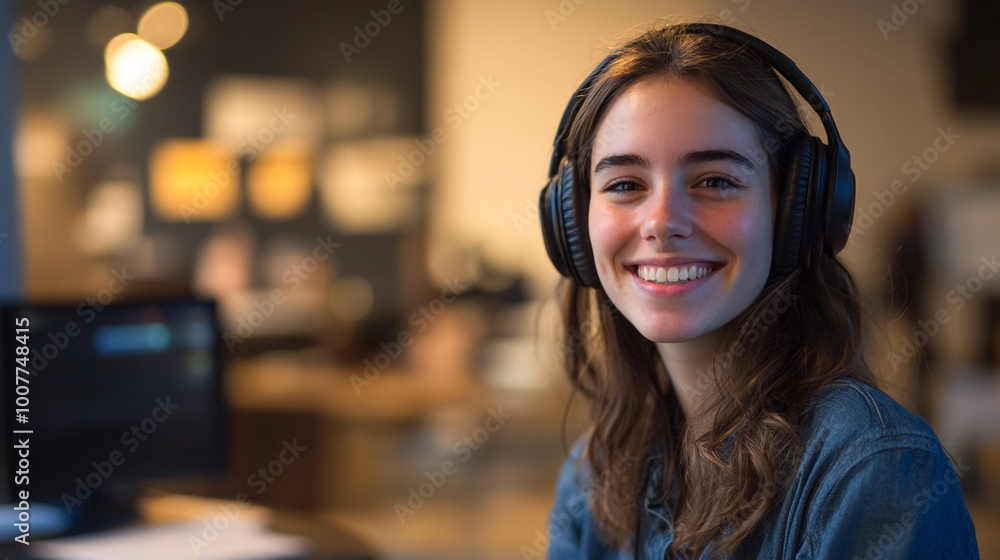 call center operator woman with headset call center operator woman with headset