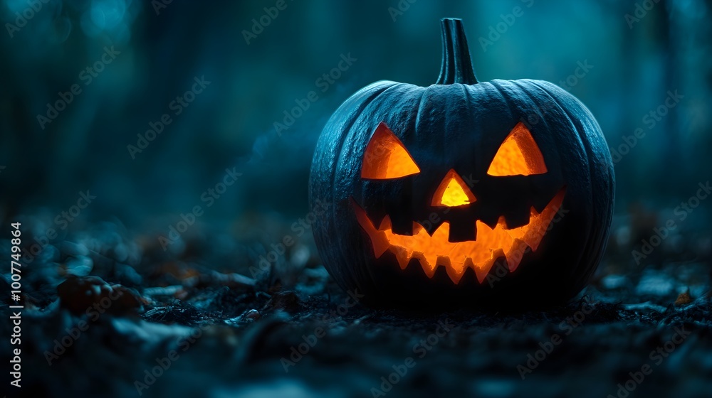 Halloween jack o lantern in the night Halloween jack o lantern in the night