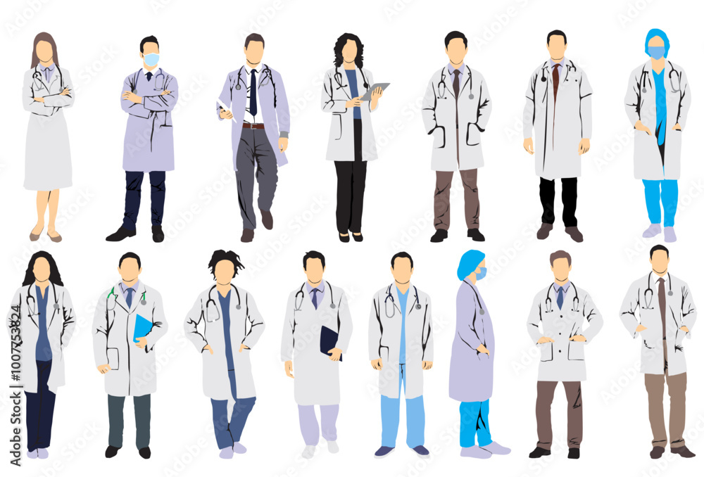 doctors set grout of surgeon full isolated doctors set grout of surgeon full isolated