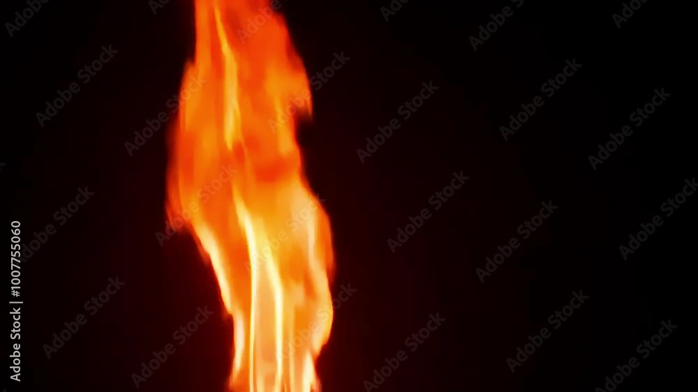 Flames Rising on Black Background � Slow Motion Effect Flames Rising on Black Background � Slow Motion Effect