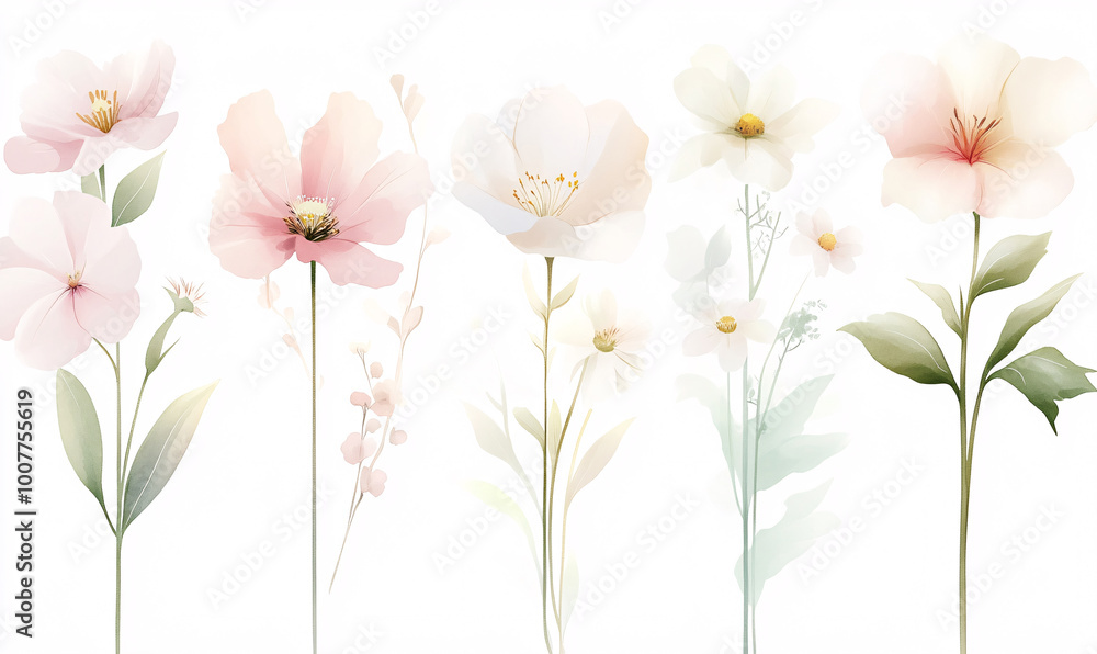 flowers illustration-generative ai flowers illustration-generative ai