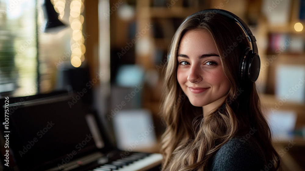call center operator woman with headset
