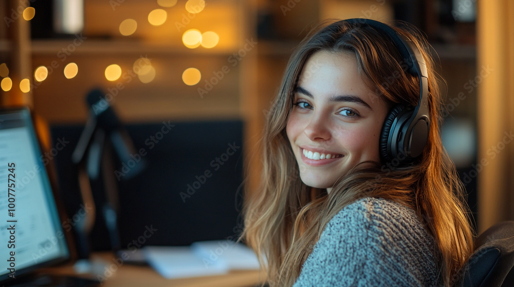 call center operator woman with headset call center operator woman with headset