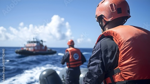 Wallpaper Mural Illegal Boats Navigating Maritime Routes - Coast Guard Interventions and International Security Enforcement in Action Torontodigital.ca