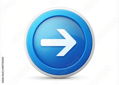 Free Download A stylized blue circle with a white arrow icon, symbolizing innovation, technology, and forward-thinking progress, set - GFXLoad