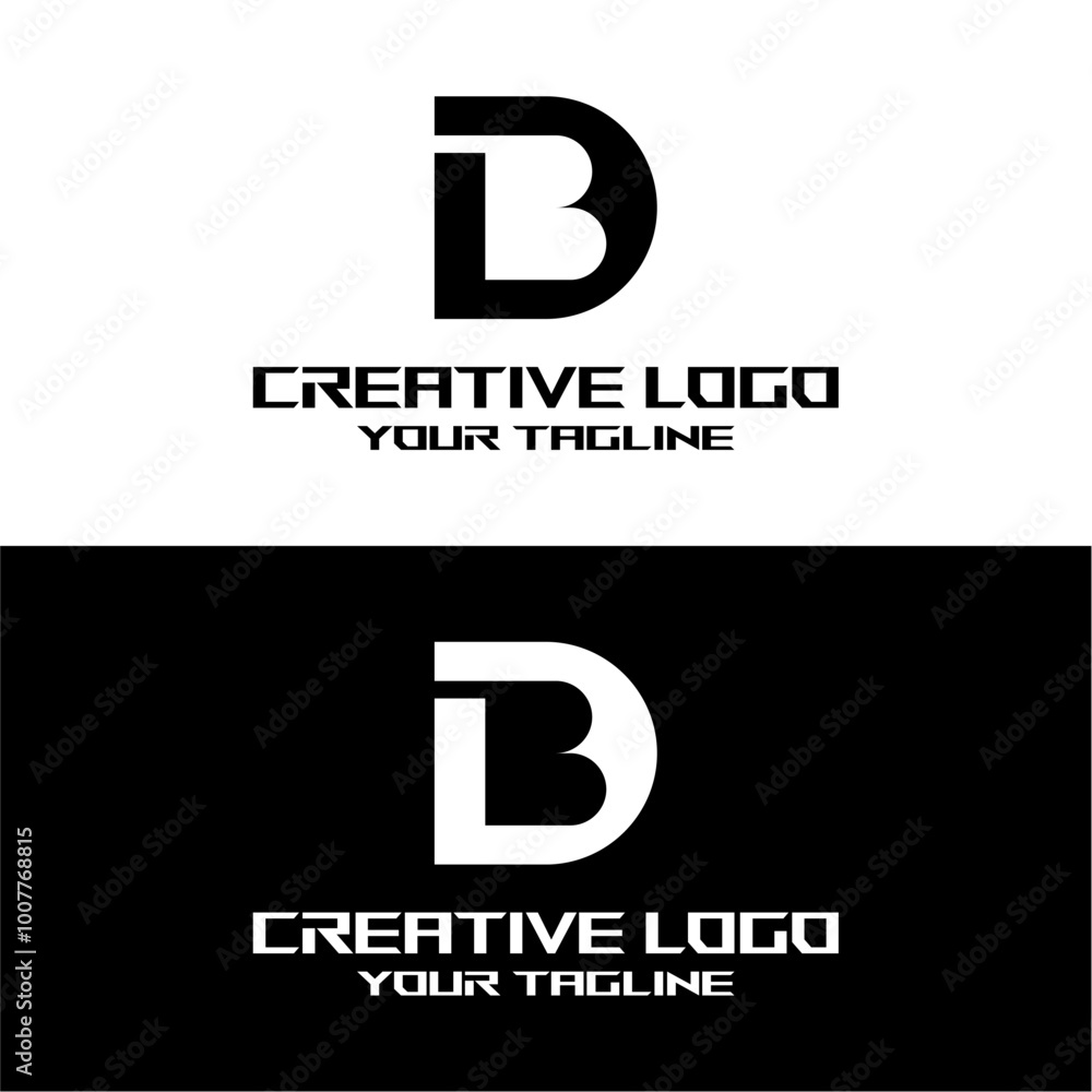 Naklejka premium creative letter logo db desain vektors