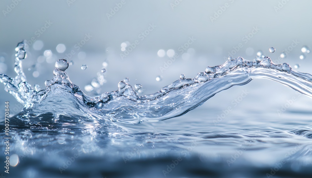 A close-up of water splash capturing the beauty and movement of liquid droplets on a calm surface, perfect for nature themes. A close-up of water splash capturing the beauty and movement of liquid droplets on a calm surface, perfect for nature themes.