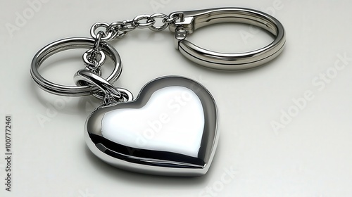 Shiny Heart Keychain in Anime Style Design