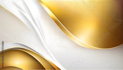 a gold and white abstract design with a white and gold color.