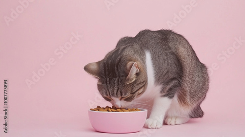 Cat in pink bowl: A charmin...