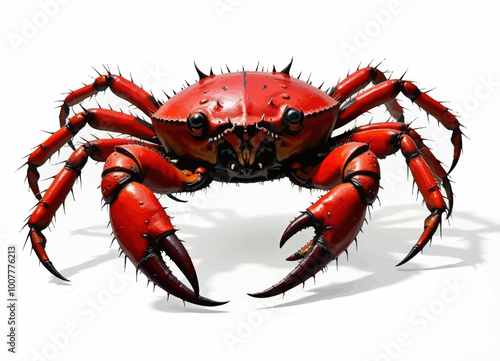 Red Crab with Spiky Claws 
