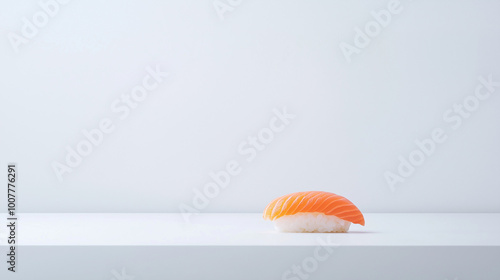 Salmon Nigiri: A single, pe...