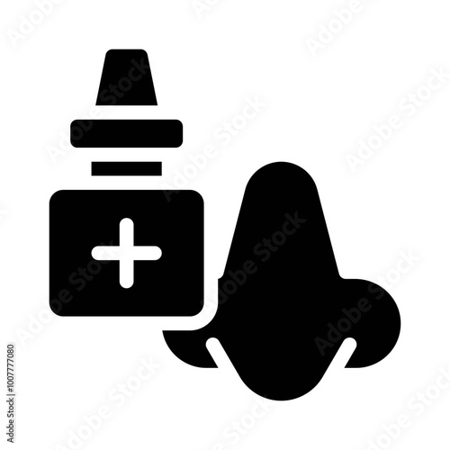 Nasal Spray glyph icon