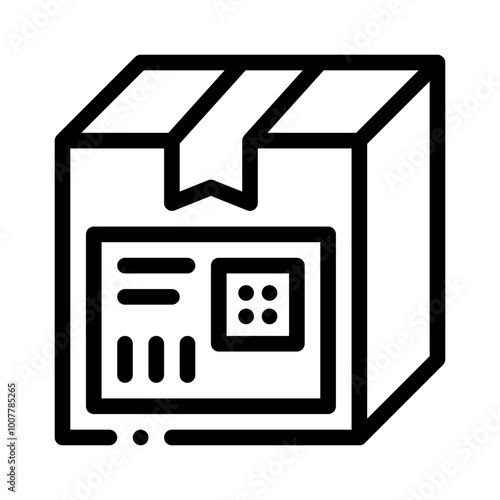 Shipping Label line icon