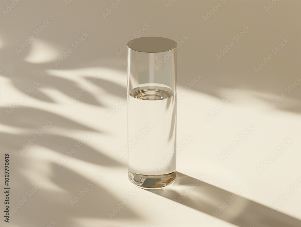 Pure Simplicity: Simple Perfume Bottle in Smooth Cylindrical Glass Pure Simplicity: Simple Perfume Bottle in Smooth Cylindrical Glass
