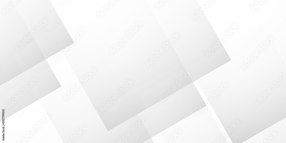 Fototapeta premium White and gray overlap triangle geometric technology pattern. minimal rectangle randomly arranged white lines transparent background layers overlapping presentation design.