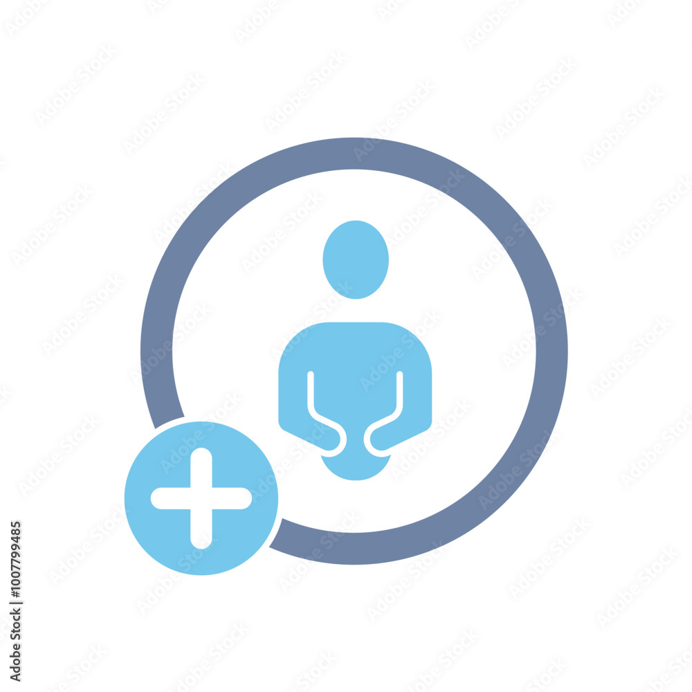 add friend concept line icon. Simple element illustration. add friend concept outline symbol design.