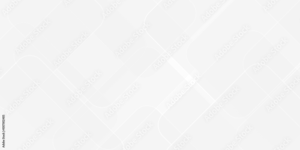 Fototapeta premium White and gray overlap triangle geometric technology pattern. minimal rectangle randomly arranged white lines transparent background layers overlapping presentation design.