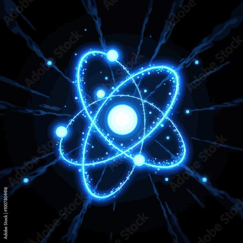 Quantum Atom Structure Glow
