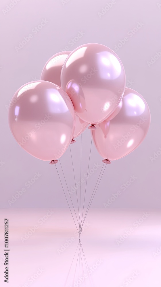 A cluster of shiny pink balloons floating gracefully, perfect for celebrations and festive occasions. A cluster of shiny pink balloons floating gracefully, perfect for celebrations and festive occasions.