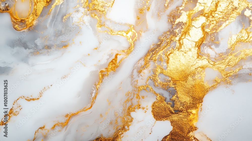 Gold marble texture, white isolate background Gold marble texture, white isolate background