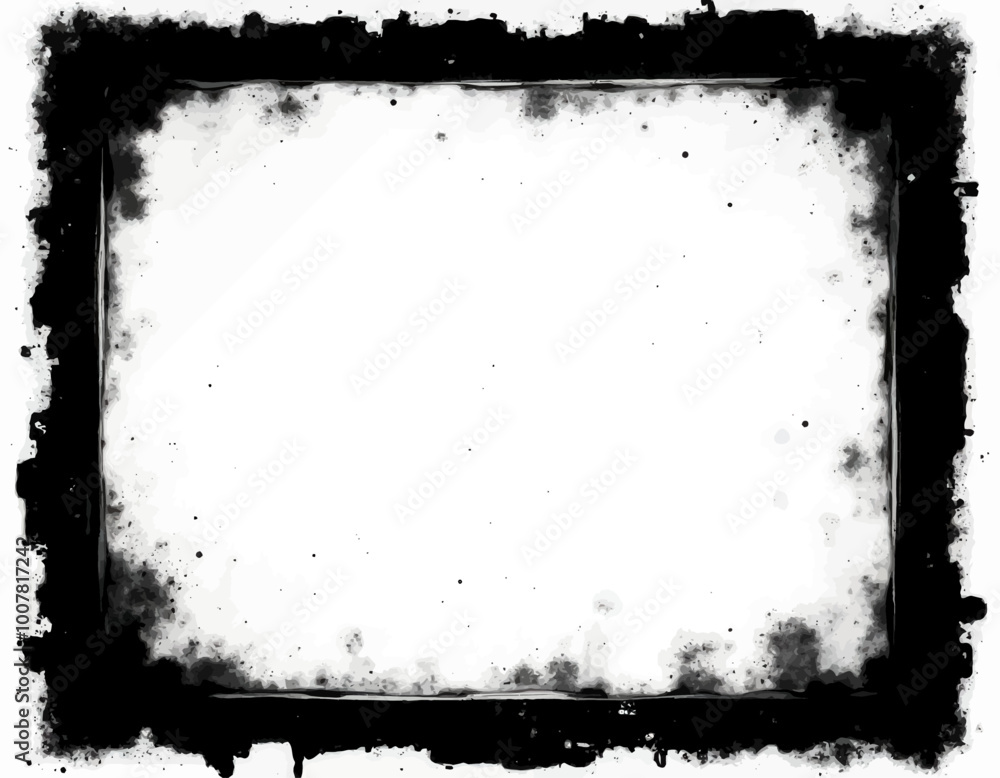 Black and White Grunge Frame Border Black and White Grunge Frame Border