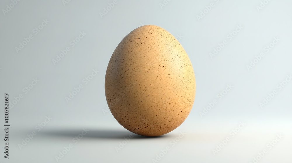 Single Chicken Egg Isolated on White Background 8K Realistic Single Chicken Egg Isolated on White Background 8K Realistic