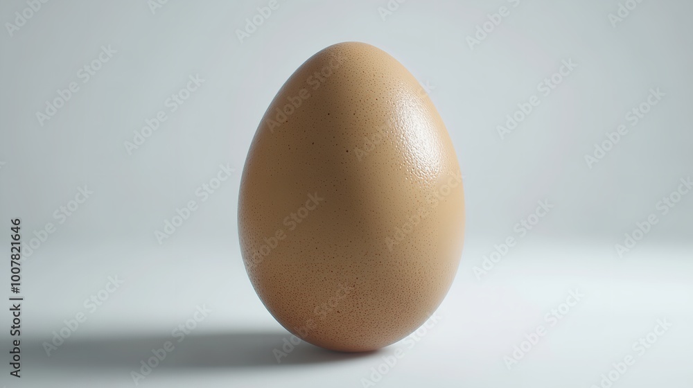 Single Chicken Egg Isolated on White Background 8K Realistic Single Chicken Egg Isolated on White Background 8K Realistic