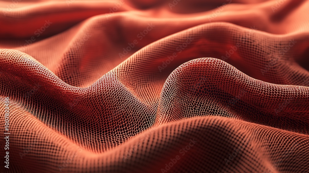 Organic cotton fabric, close-up of texture, 3D illustration. Organic cotton fabric, close-up of texture, 3D illustration.