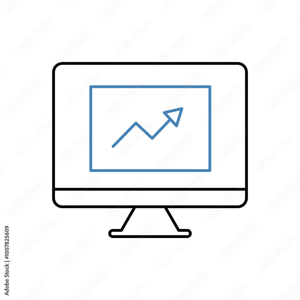 trending concept line icon. Simple element illustration. trending concept outline symbol design. trending concept line icon. Simple element illustration. trending concept outline symbol design.