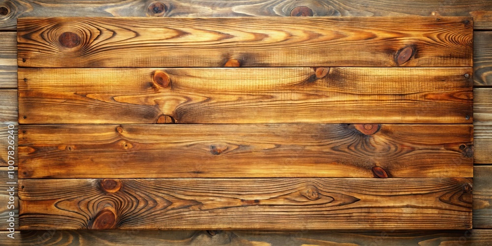 Naklejka premium Warm and rustic wooden panel background with natural grain texture, perfect for adding a cozy and organic feel