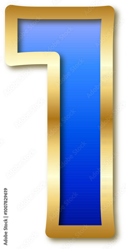 Capital Letter with Golden Blue Color Capital Letter with Golden Blue Color