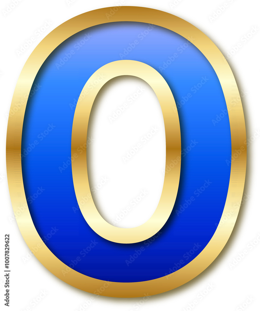 Capital Letter with Golden Blue Color Capital Letter with Golden Blue Color