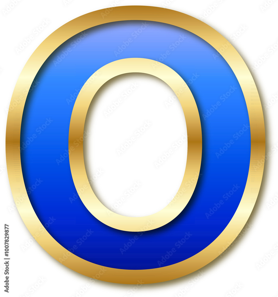 Capital Letter with Golden Blue Color Capital Letter with Golden Blue Color