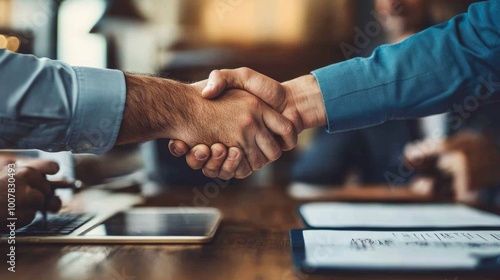 Wallpaper Mural Businessmen Shaking Hands Agreement Deal Partnership Success Teamwork Collaboration Torontodigital.ca