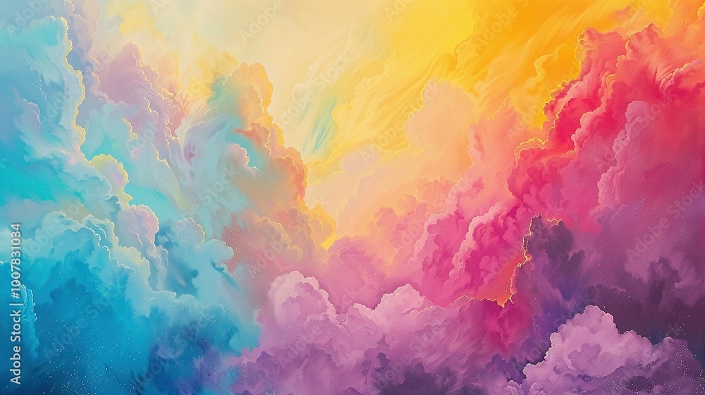 Radiant Sparkly Rainbow Clouds: Captivating Colors in the Sky Radiant Sparkly Rainbow Clouds: Captivating Colors in the Sky