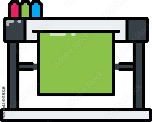 Large format printing line icon