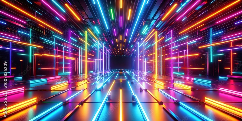 A dynamic neon abstract background featuring radiant colors, perfect for contemporary design projects that demand an eye-catching and energetic visual impact. Ideal for creativity. A dynamic neon abstract background featuring radiant colors, perfect for contemporary design projects that demand an eye-catching and energetic visual impact. Ideal for creativity.